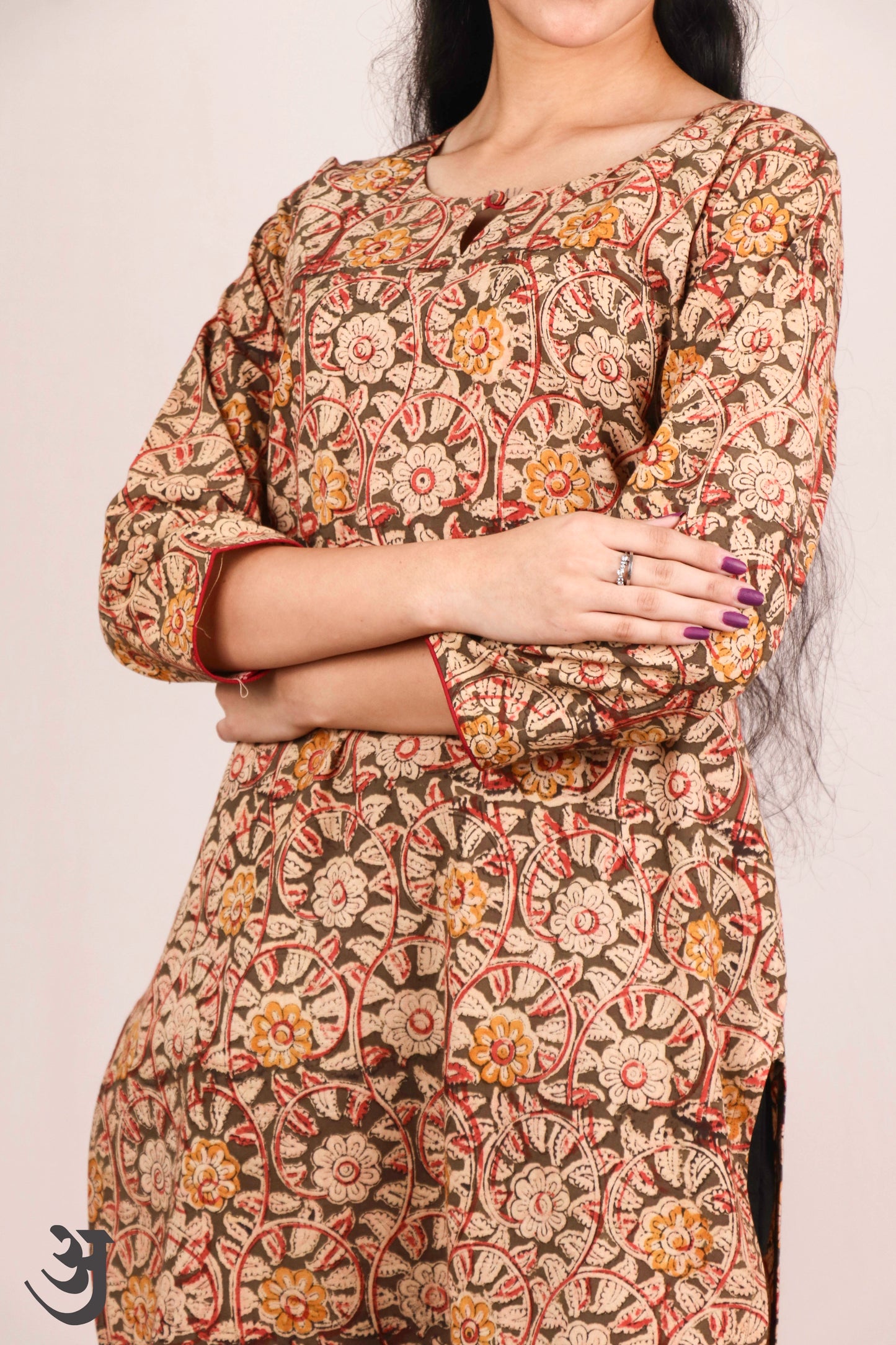 Green Kalamkari Kurti