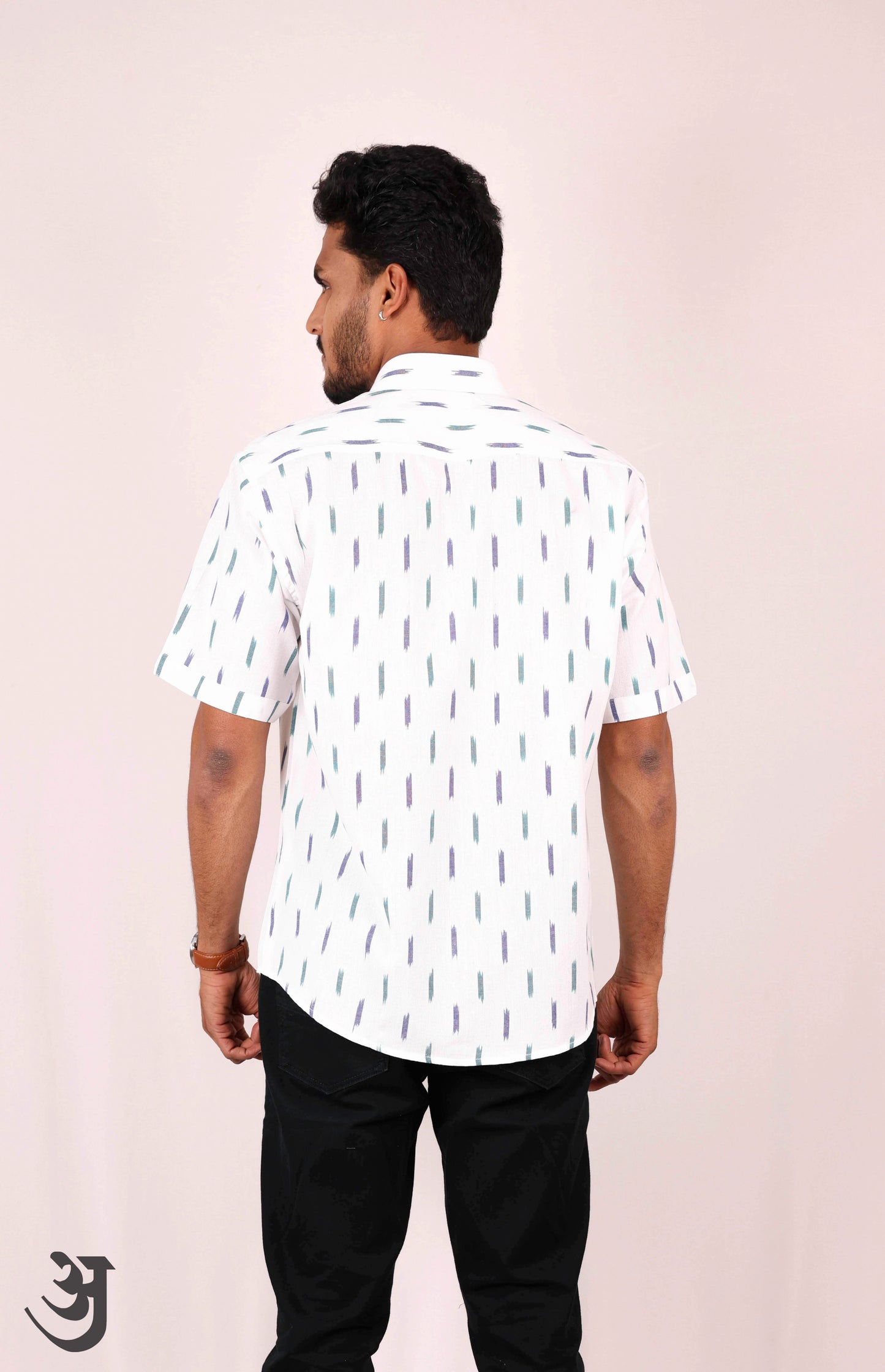 White Ikat Shirt