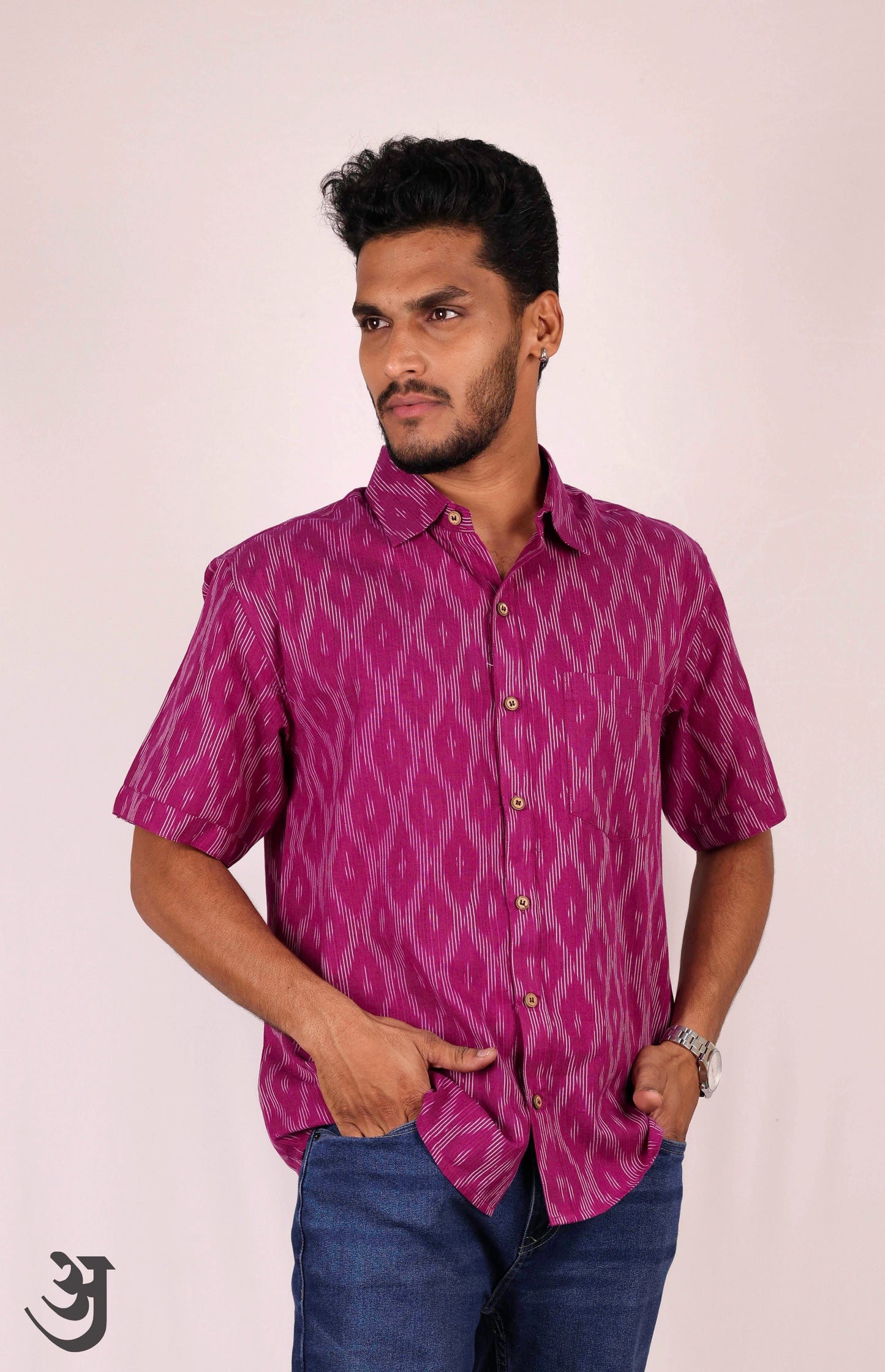 Purple Ikat Shirt