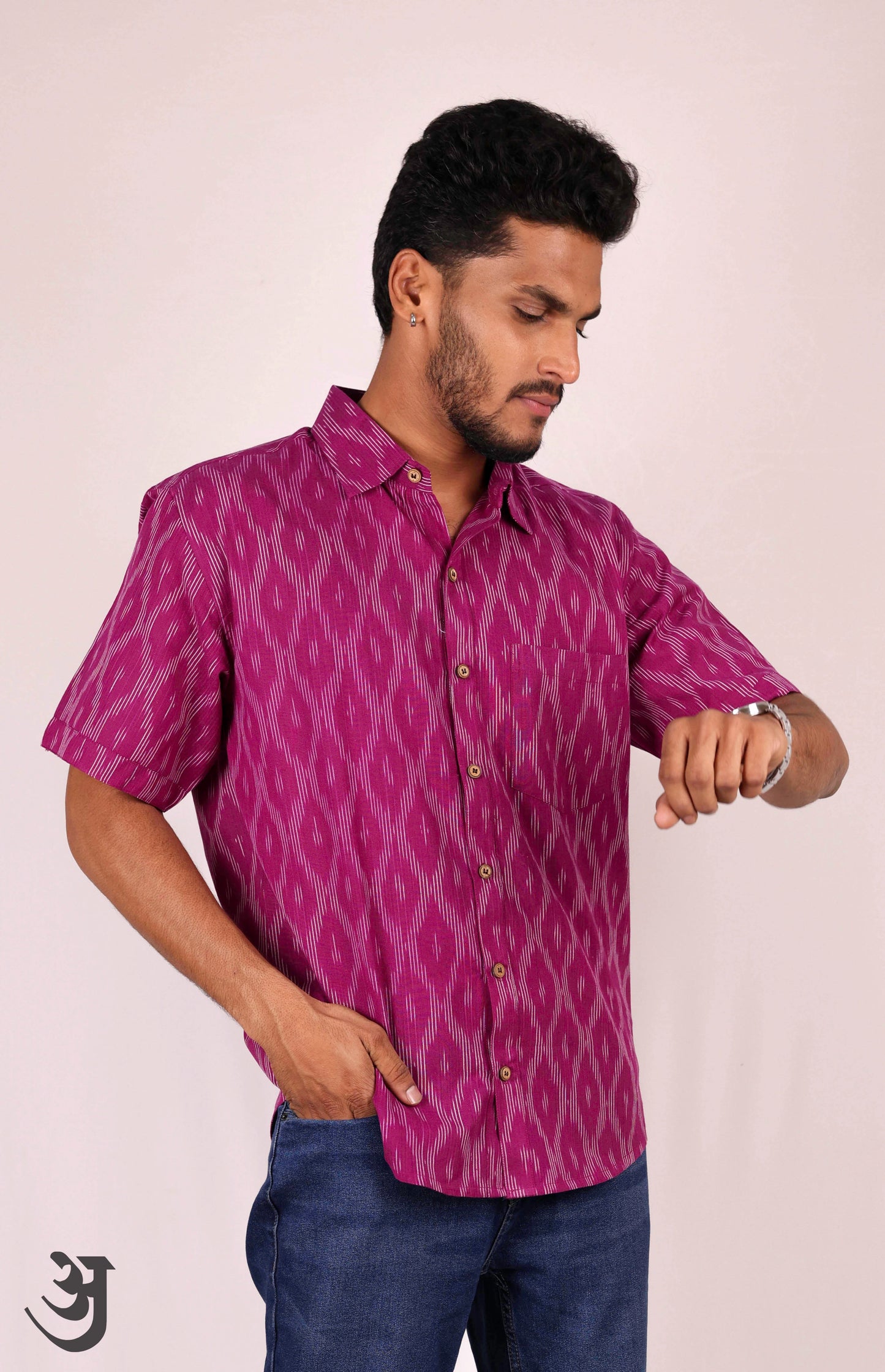 Purple Ikat Shirt