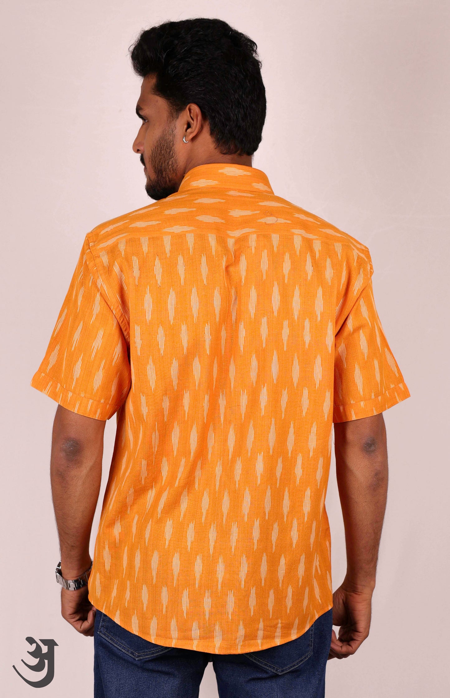 Orange Ikat Shirt