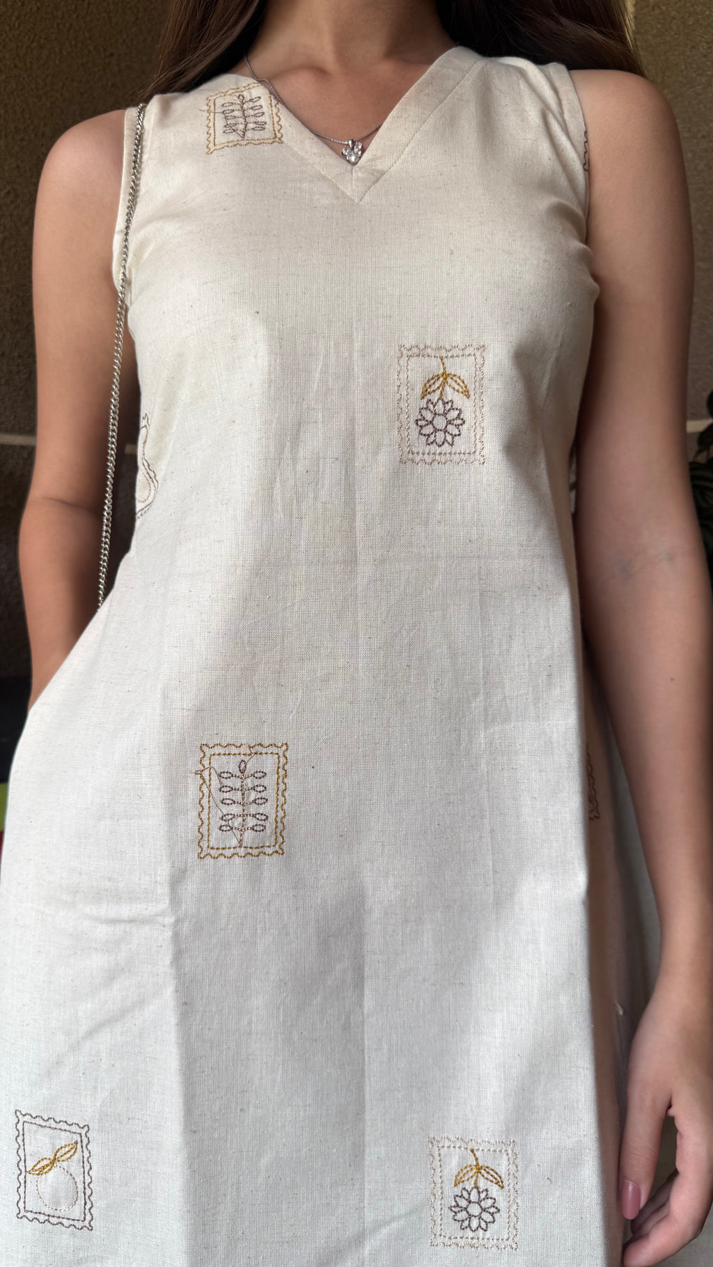 Simple Embroidered One Piece