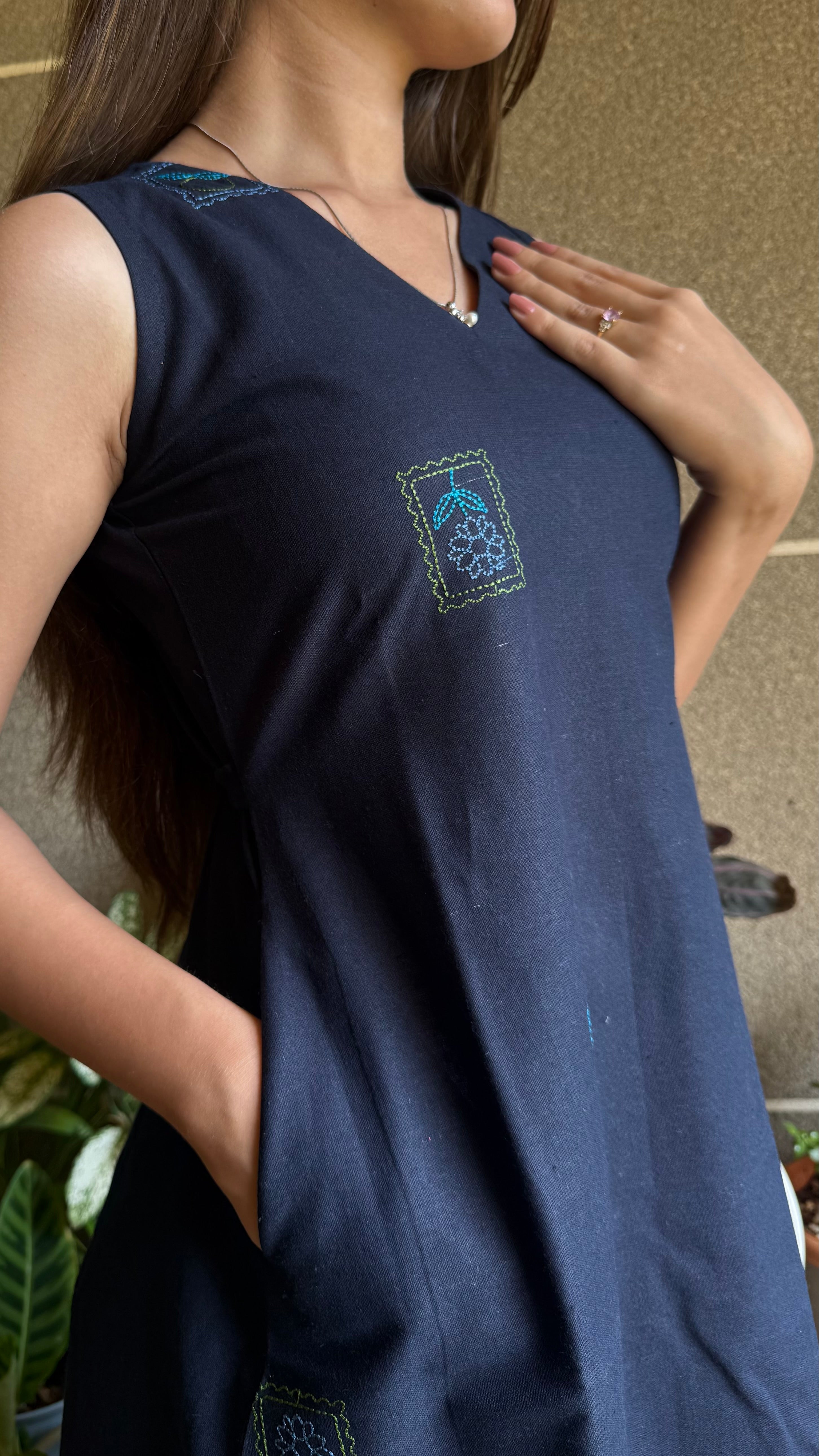 Simple Embroidered One Piece