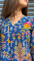 Blue Kalamkari Kurti