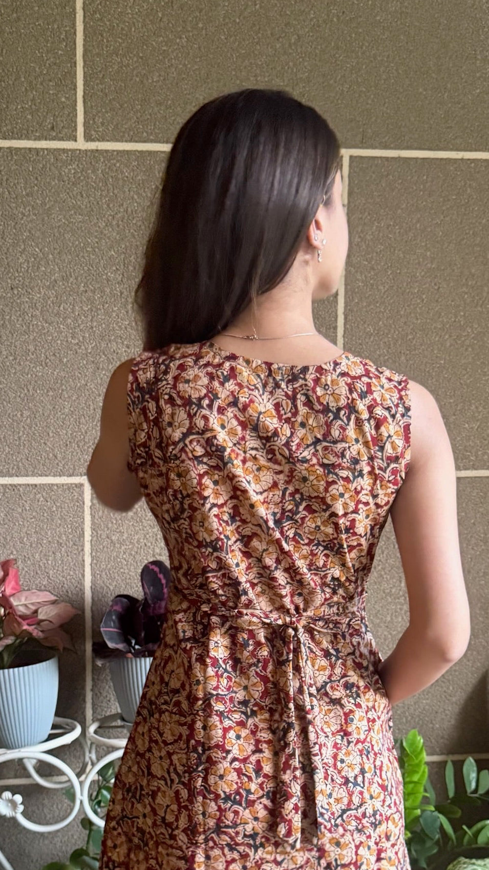 Combo of 2 Kalamkari one piece(with sling bag)