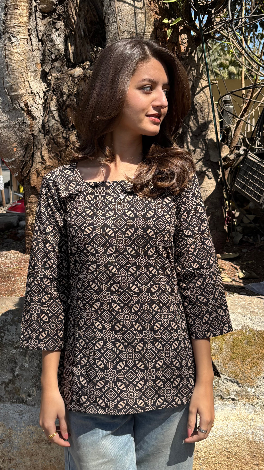 Combo of 2 Short Top 3/4 sleeves(With sling bag)