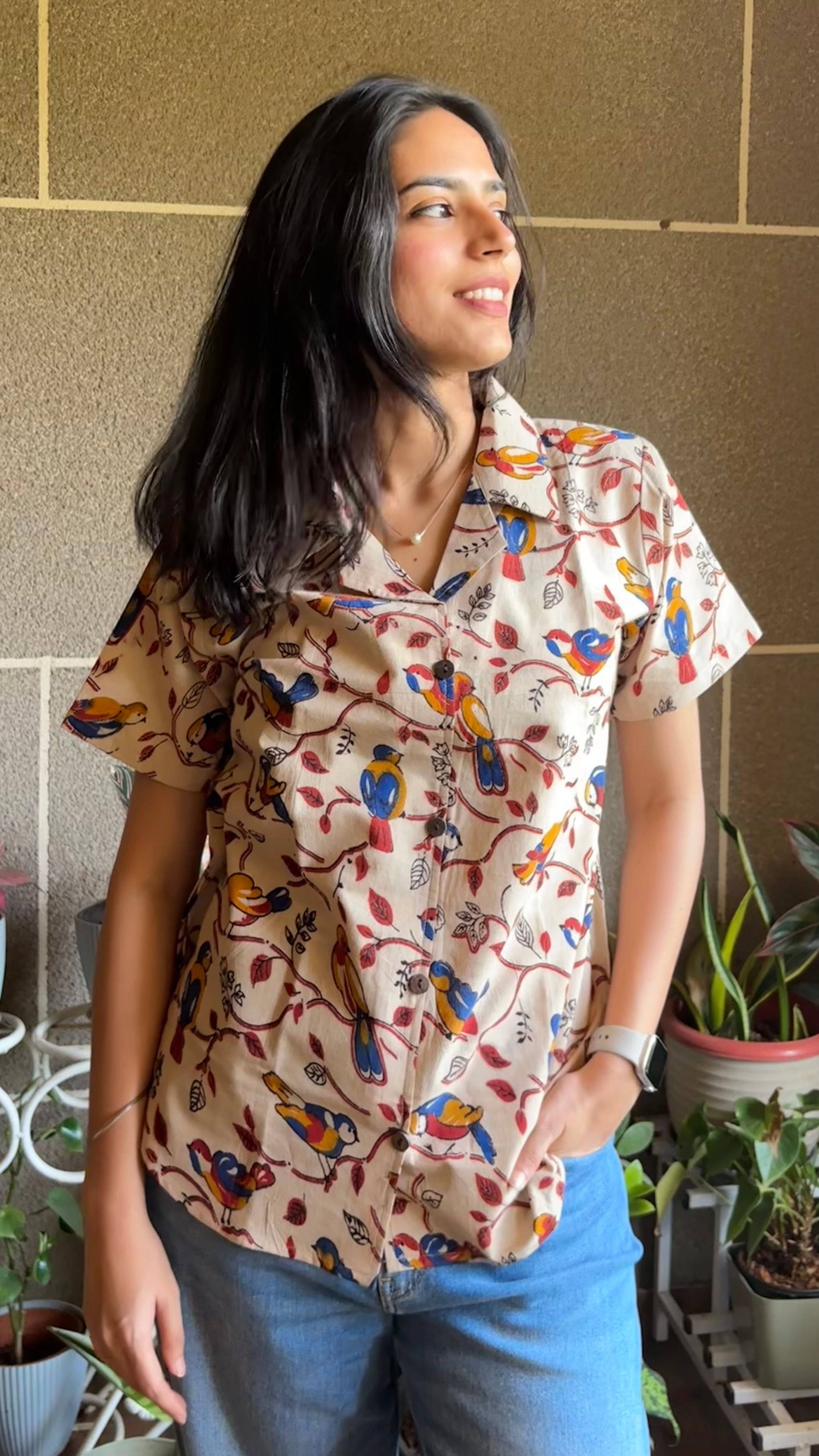 Combo of 3 in Kalamkari Shirt (with sling bag)
