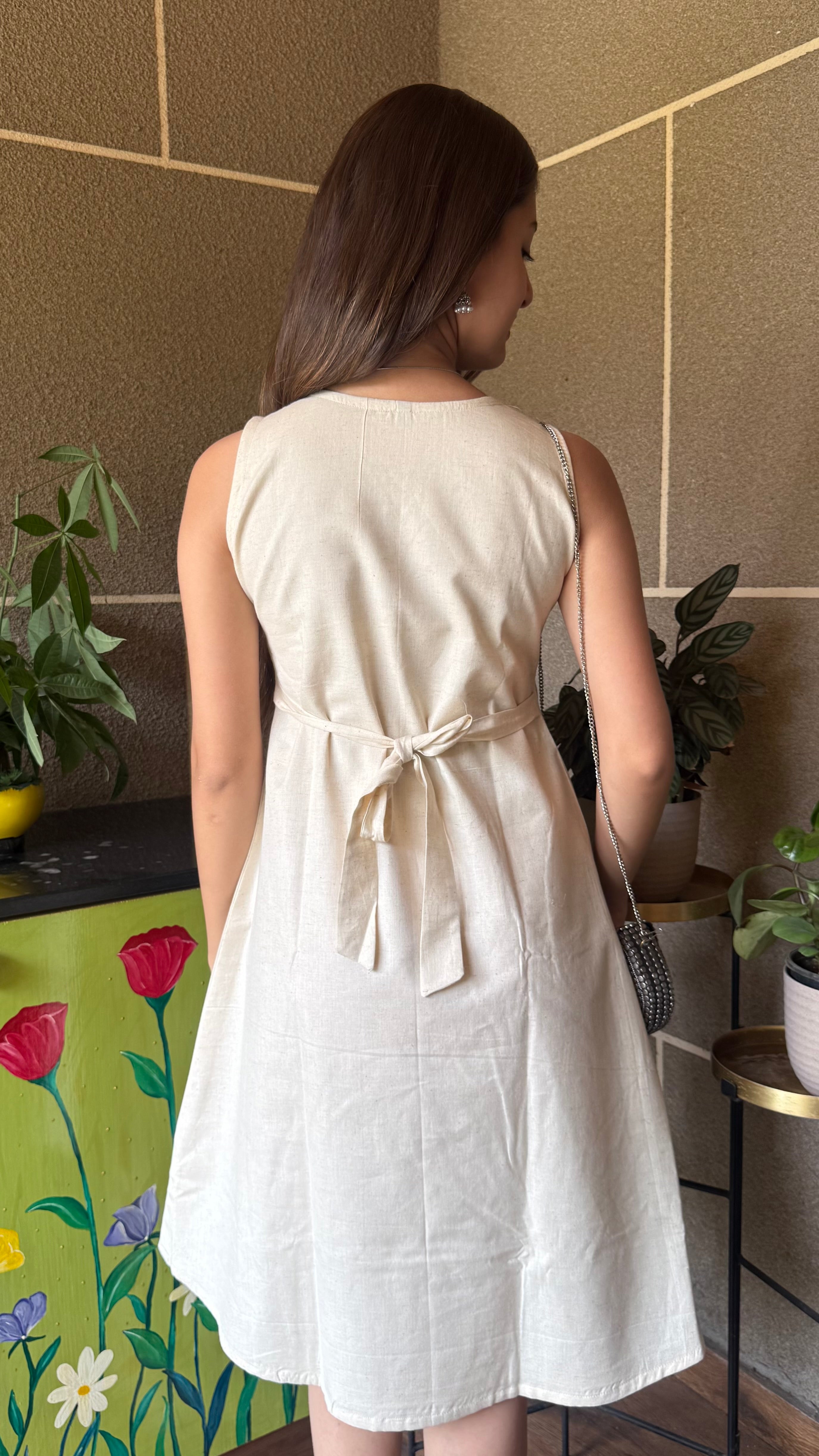 Simple Embroidered One Piece