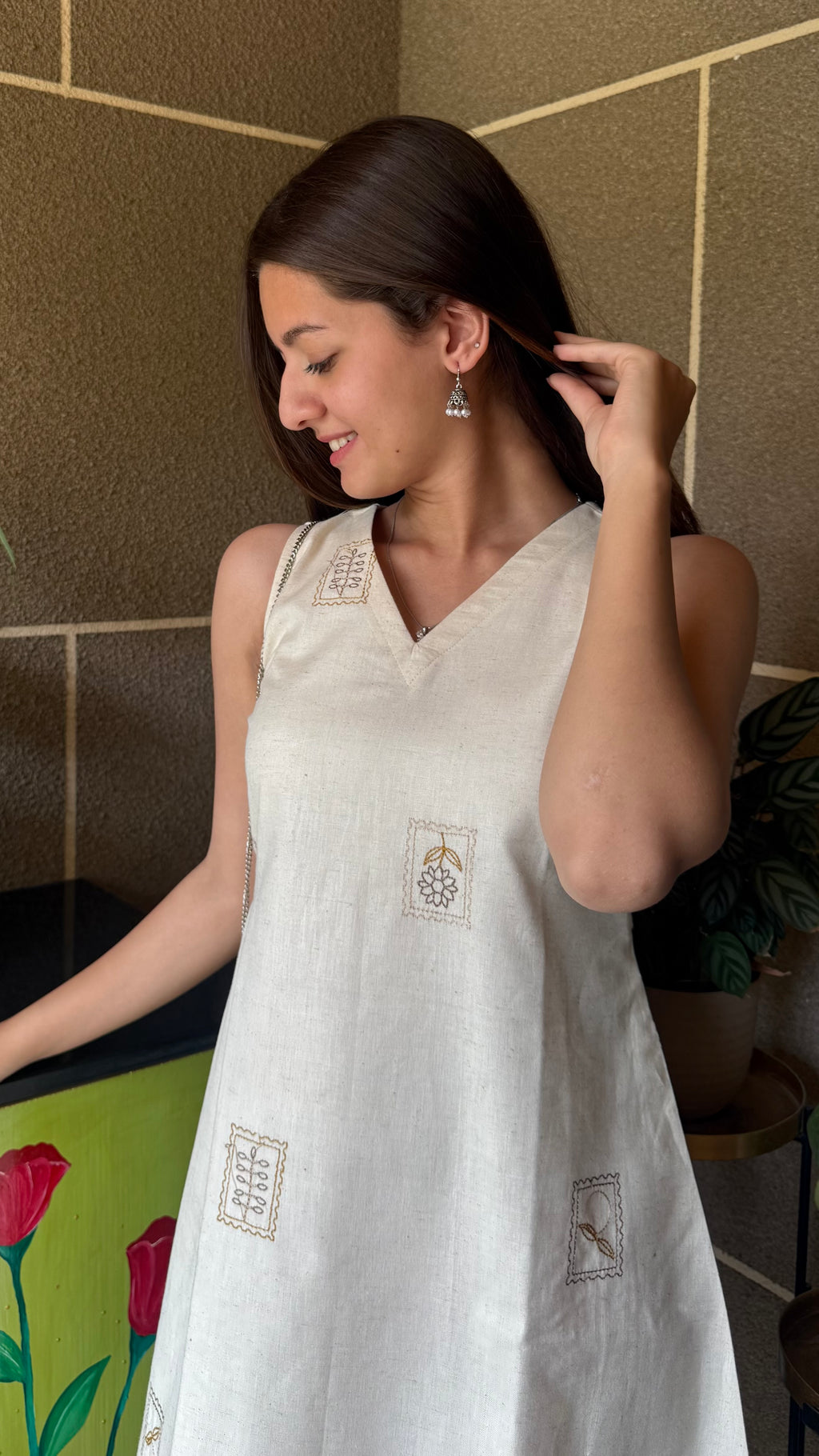 Simple Embroidered One Piece