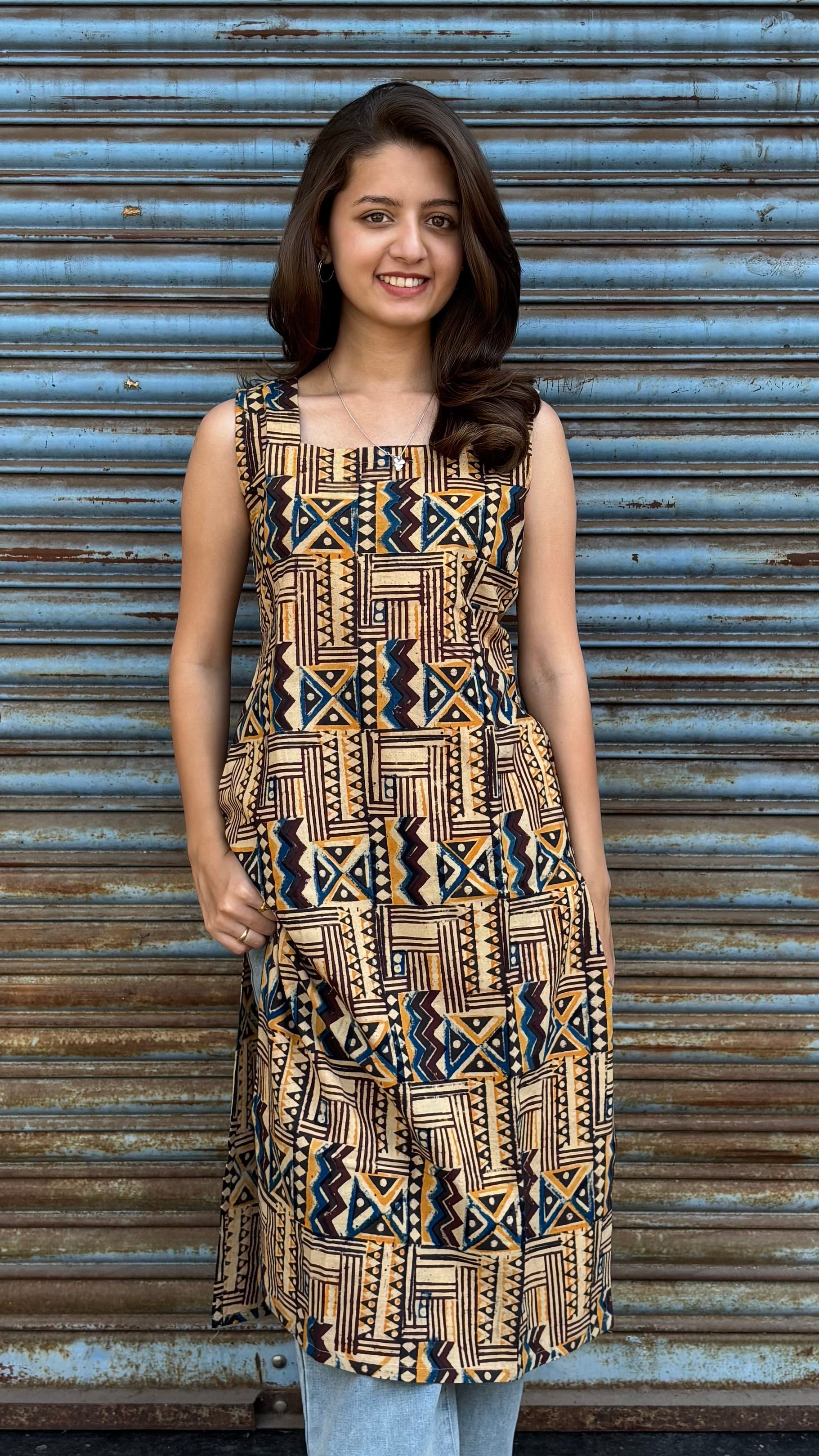 COMBO OF 3 KALAMKARI LONG KURTI (with Sling bag)