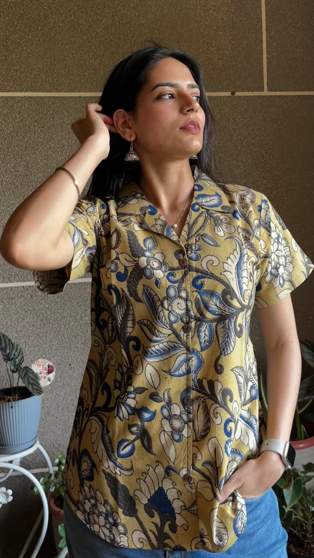 Combo of 3 in Kalamkari Shirt (with sling bag)