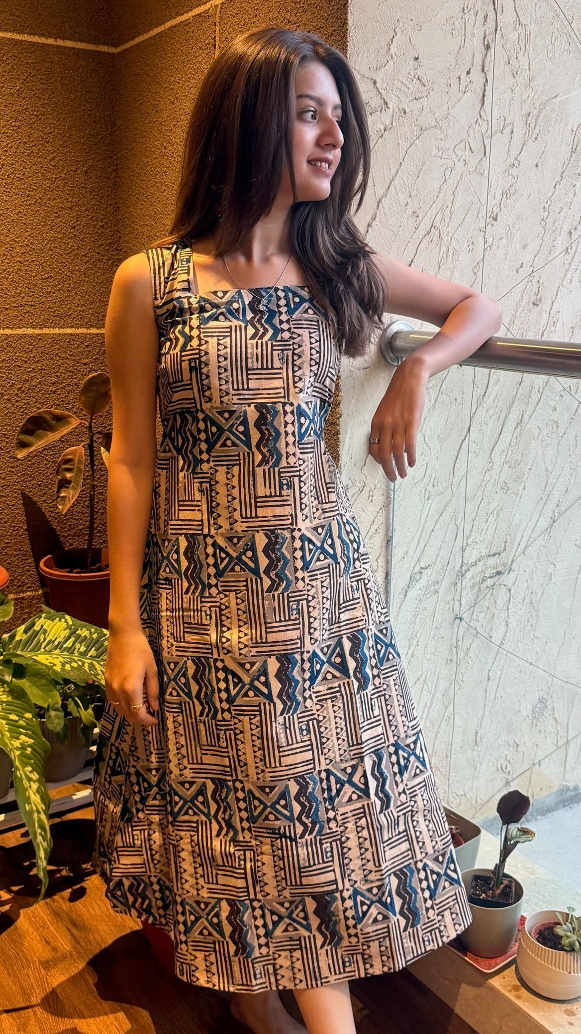Combo of 2 Kalamkari one piece(with sling bag)