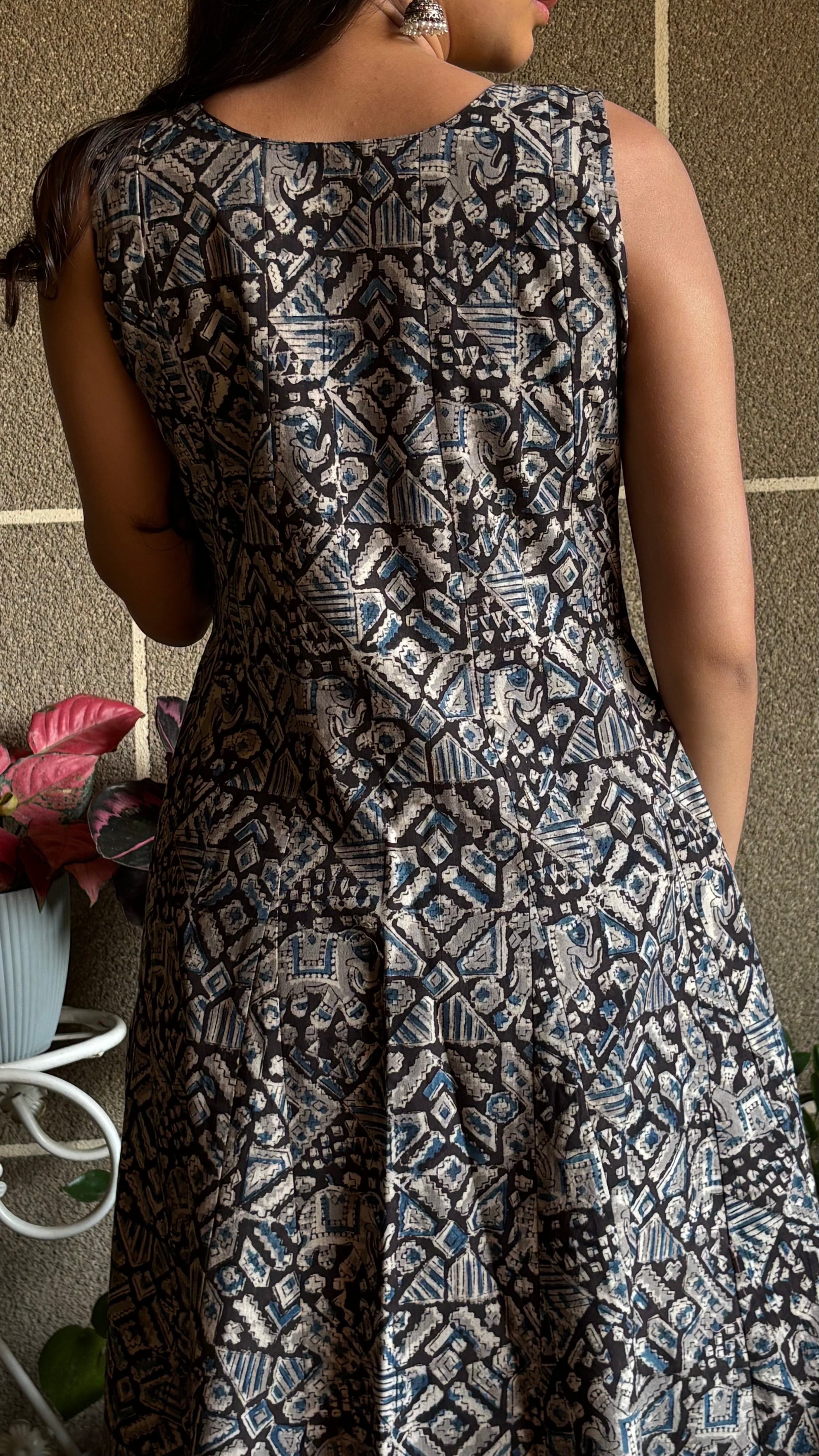 Black Kalamkari Anarkali ( 18 kali )