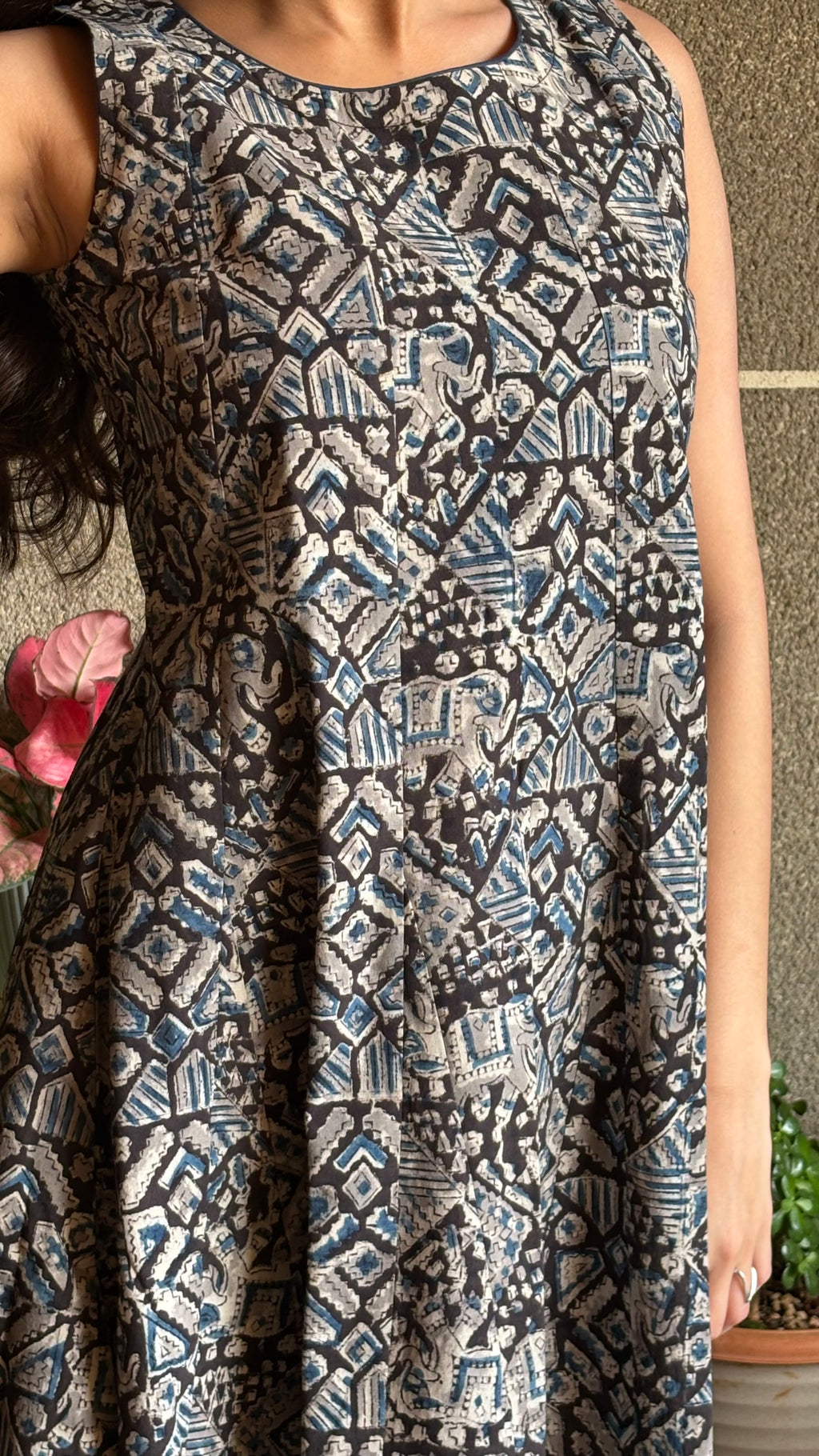 Black Kalamkari Anarkali ( 18 kali )