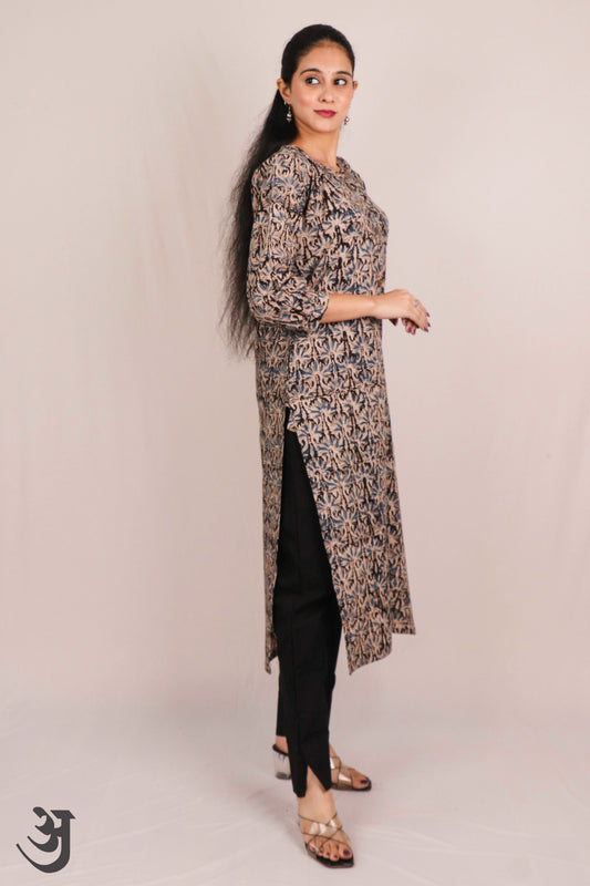 Black Kalamkari Kurti