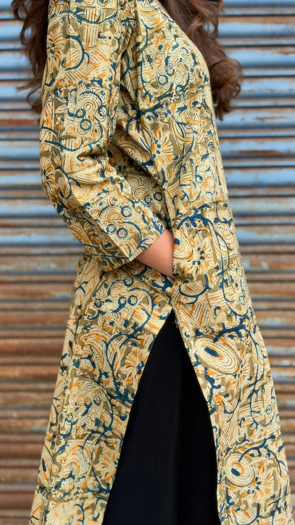 Combo of 2 Long Kurti with 3/4 Sleeves(with sling bag)