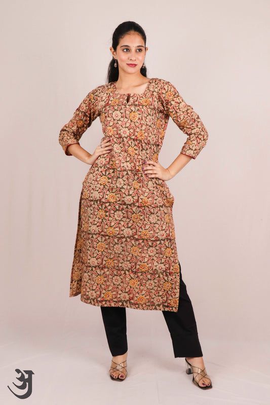 Green Kalamkari Kurti