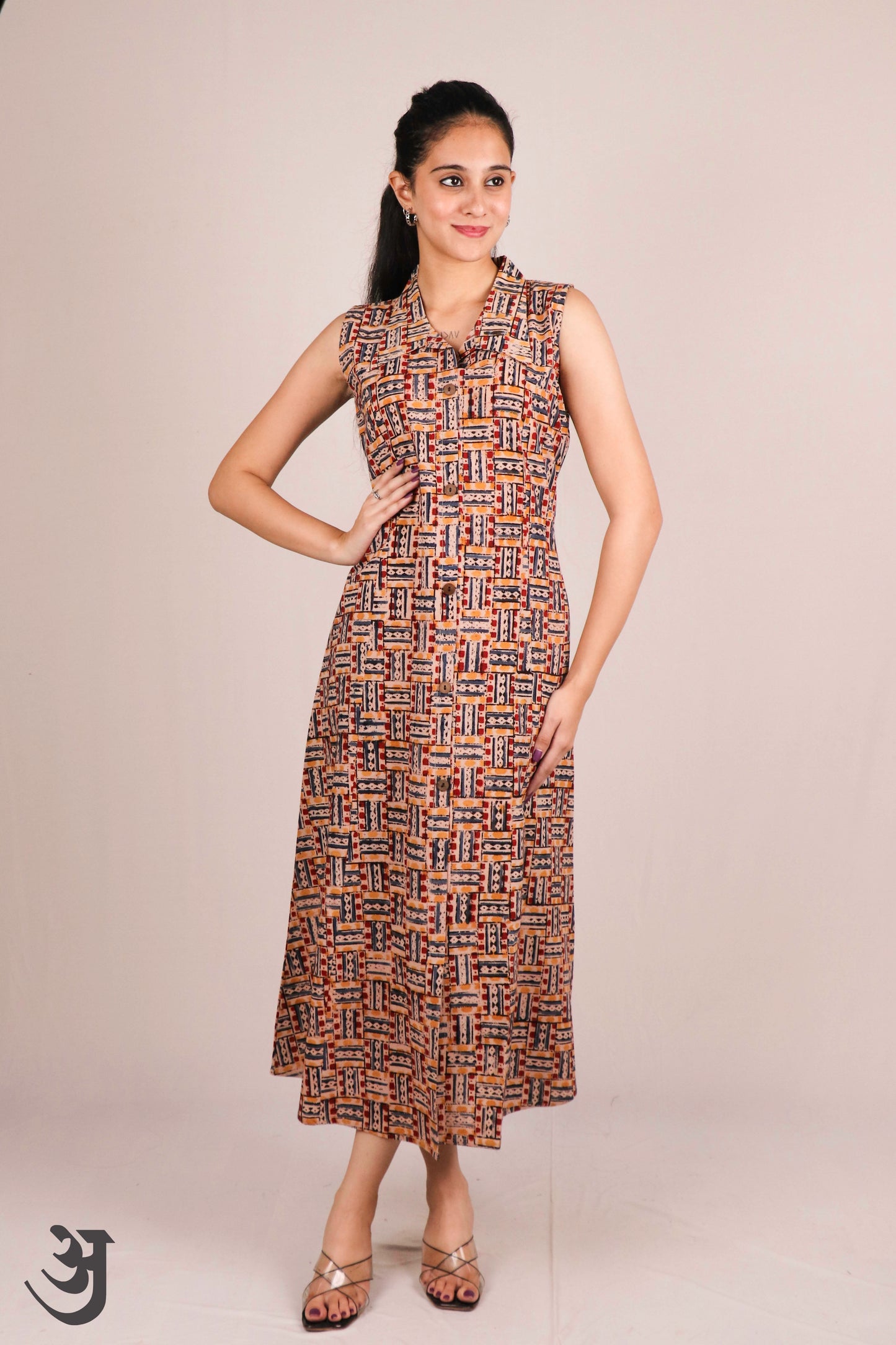 Multi Colour Kalamkari Aline/ One Piece