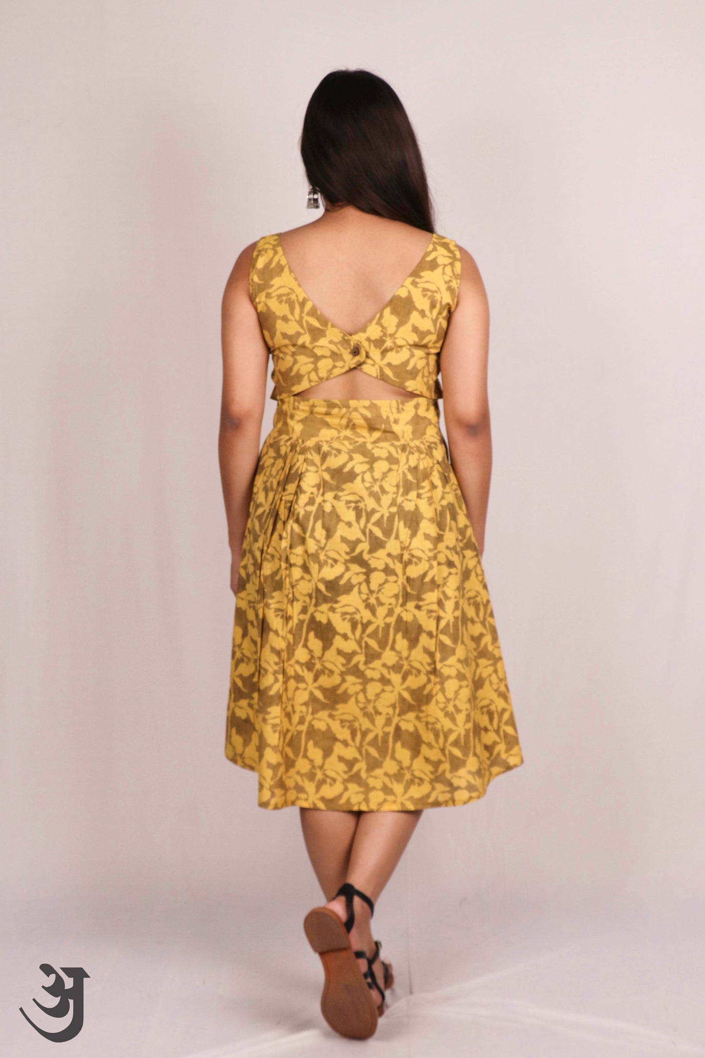 Yellow Chanderi One Piece