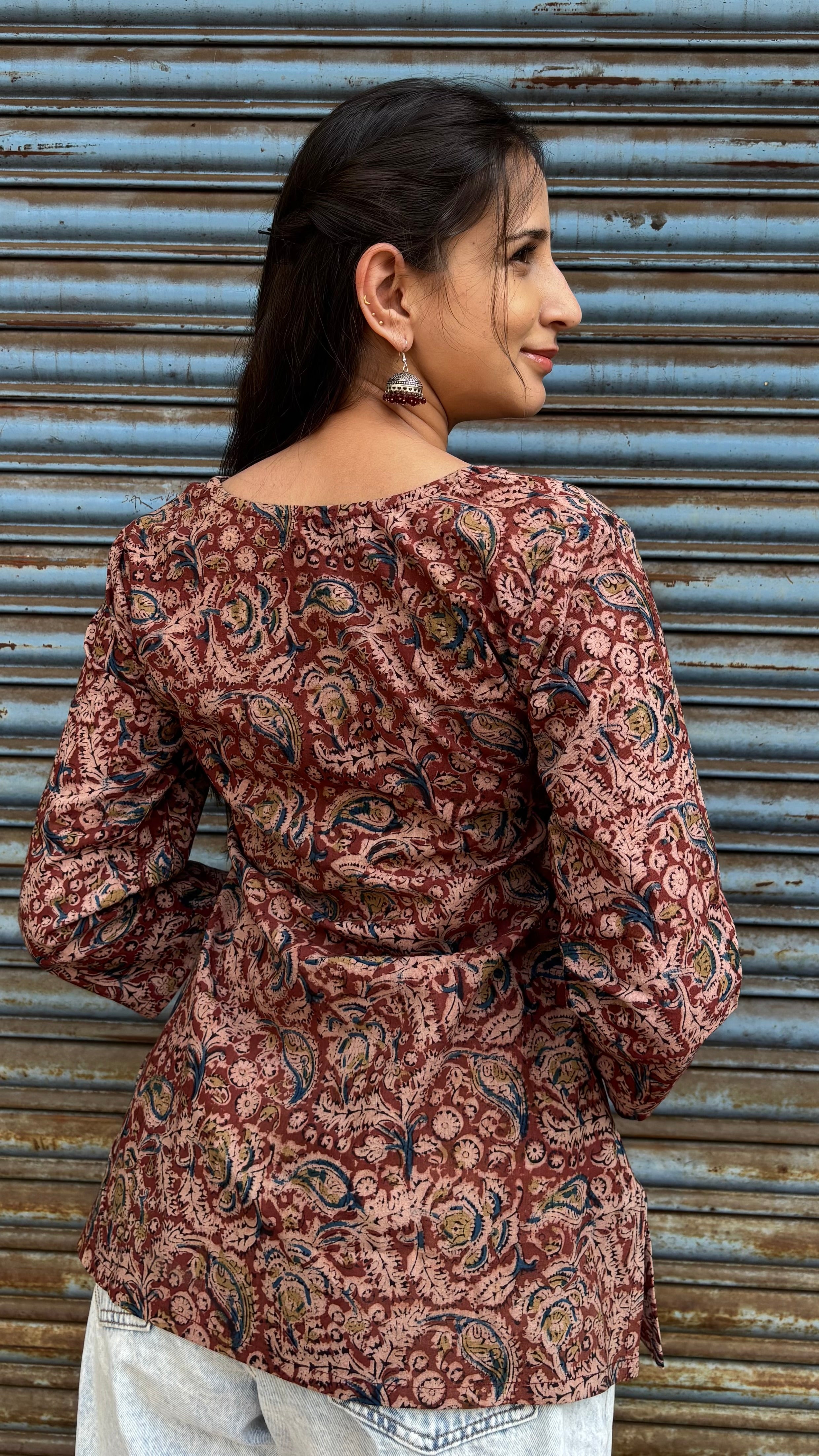 Combo of 2 kalamkari short tops (sling bag)