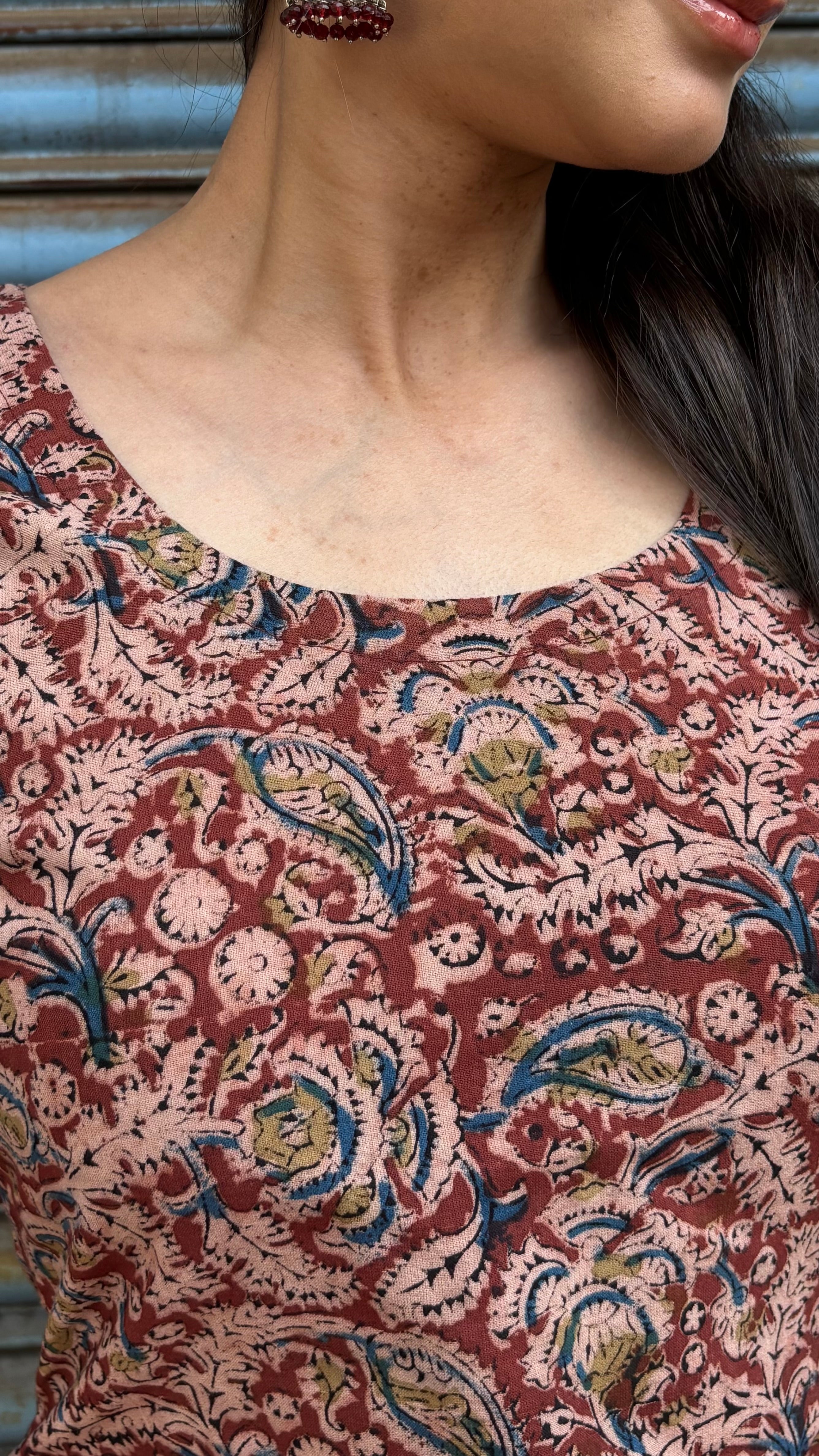 Combo of 2 kalamkari short tops (sling bag)