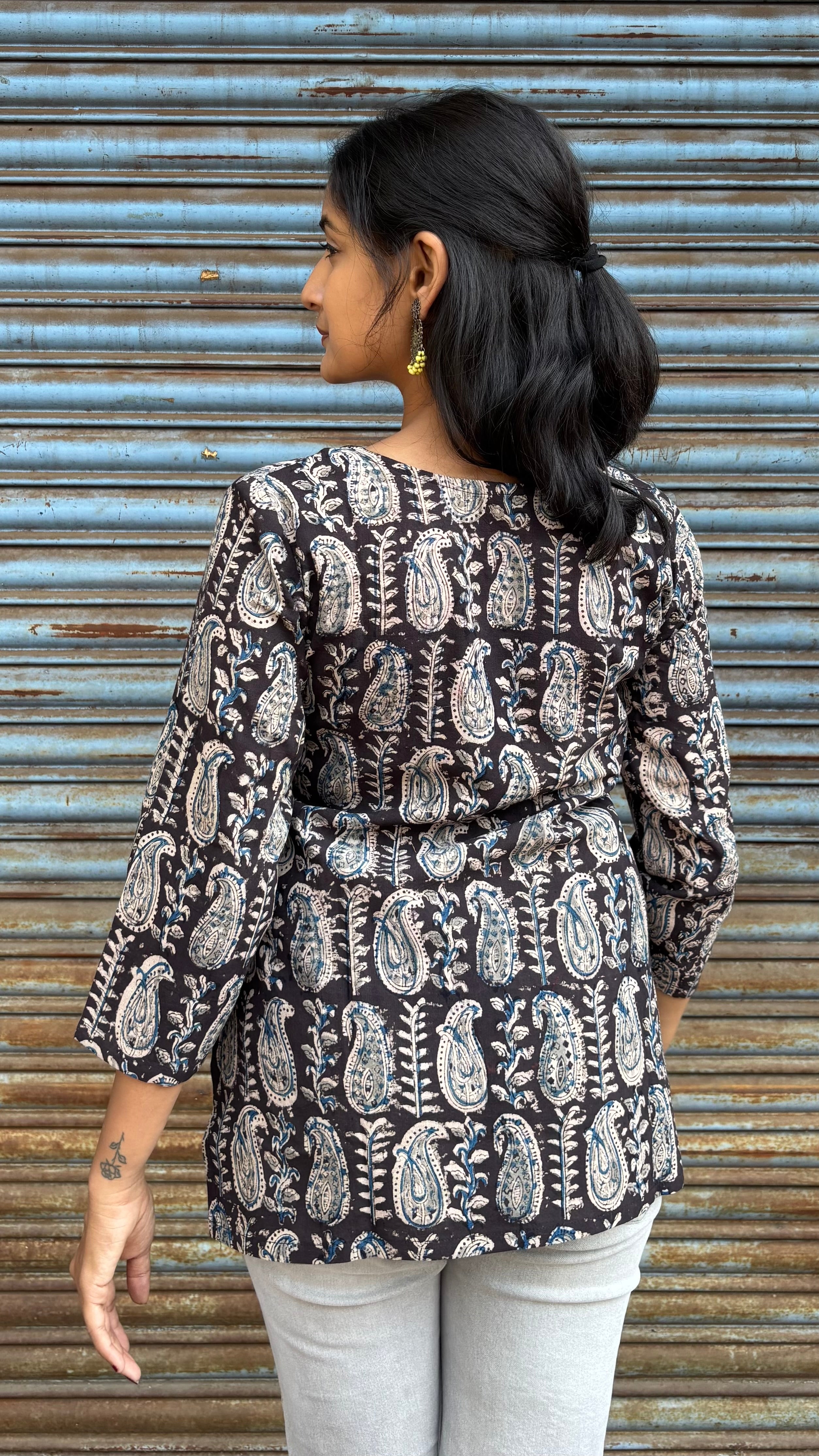 Combo of 2 kalamkari short tops (sling bag)