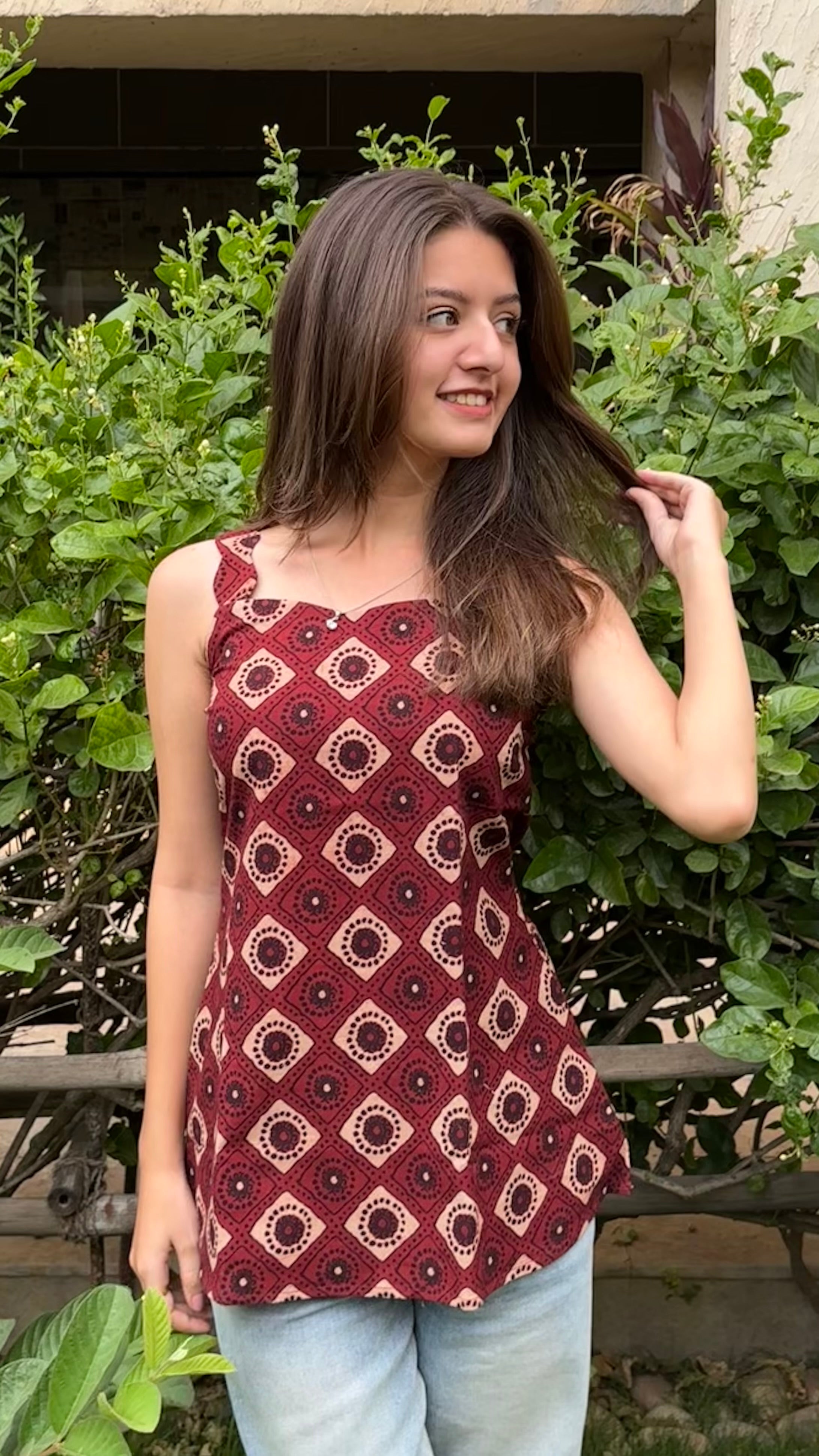 Combo of One piece and Short top (with sling bag)