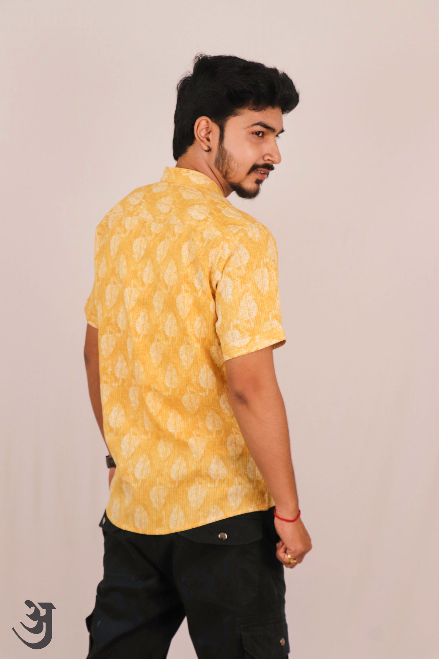 yellow Katha work shirt