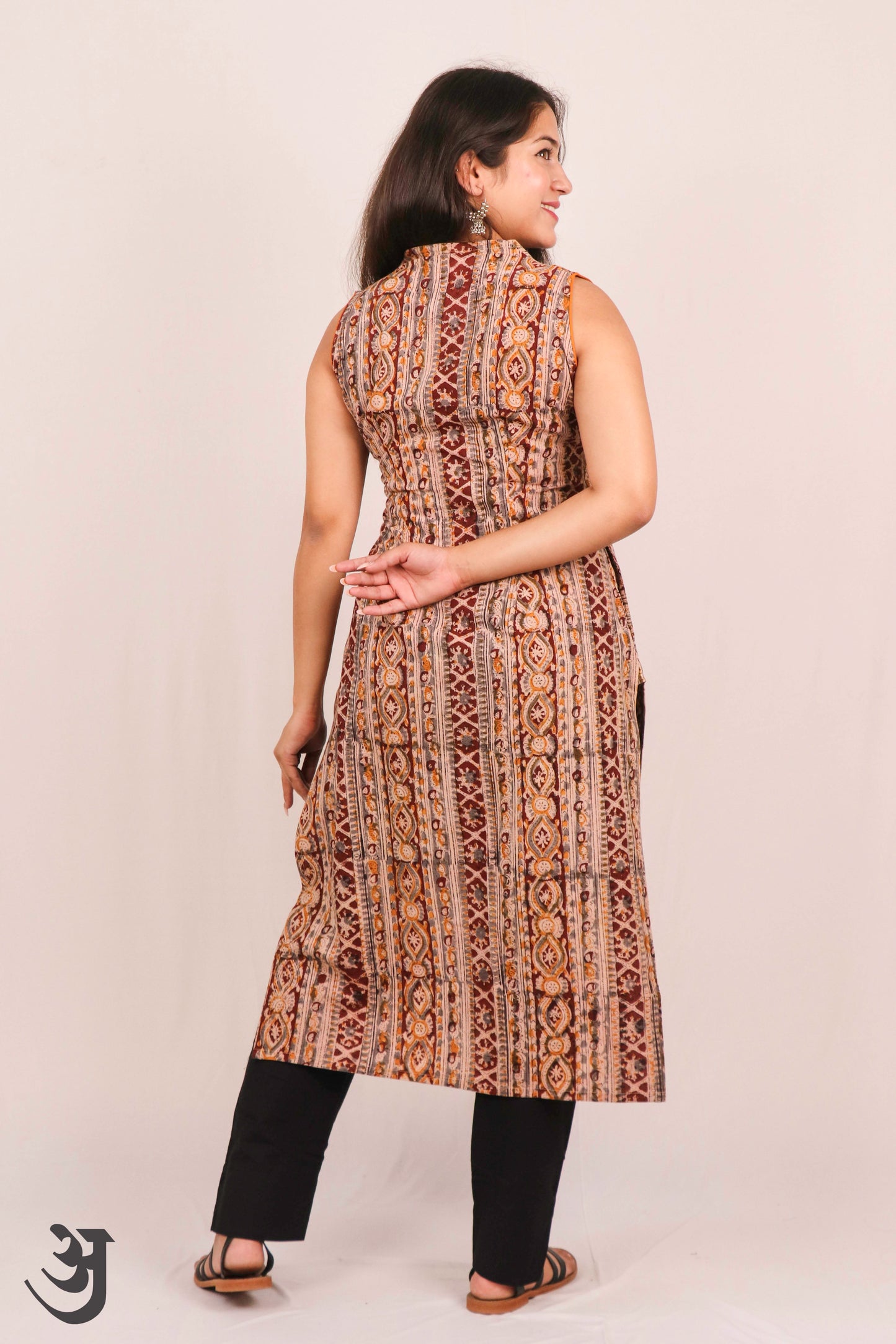 Brown Kalamkari Kurti