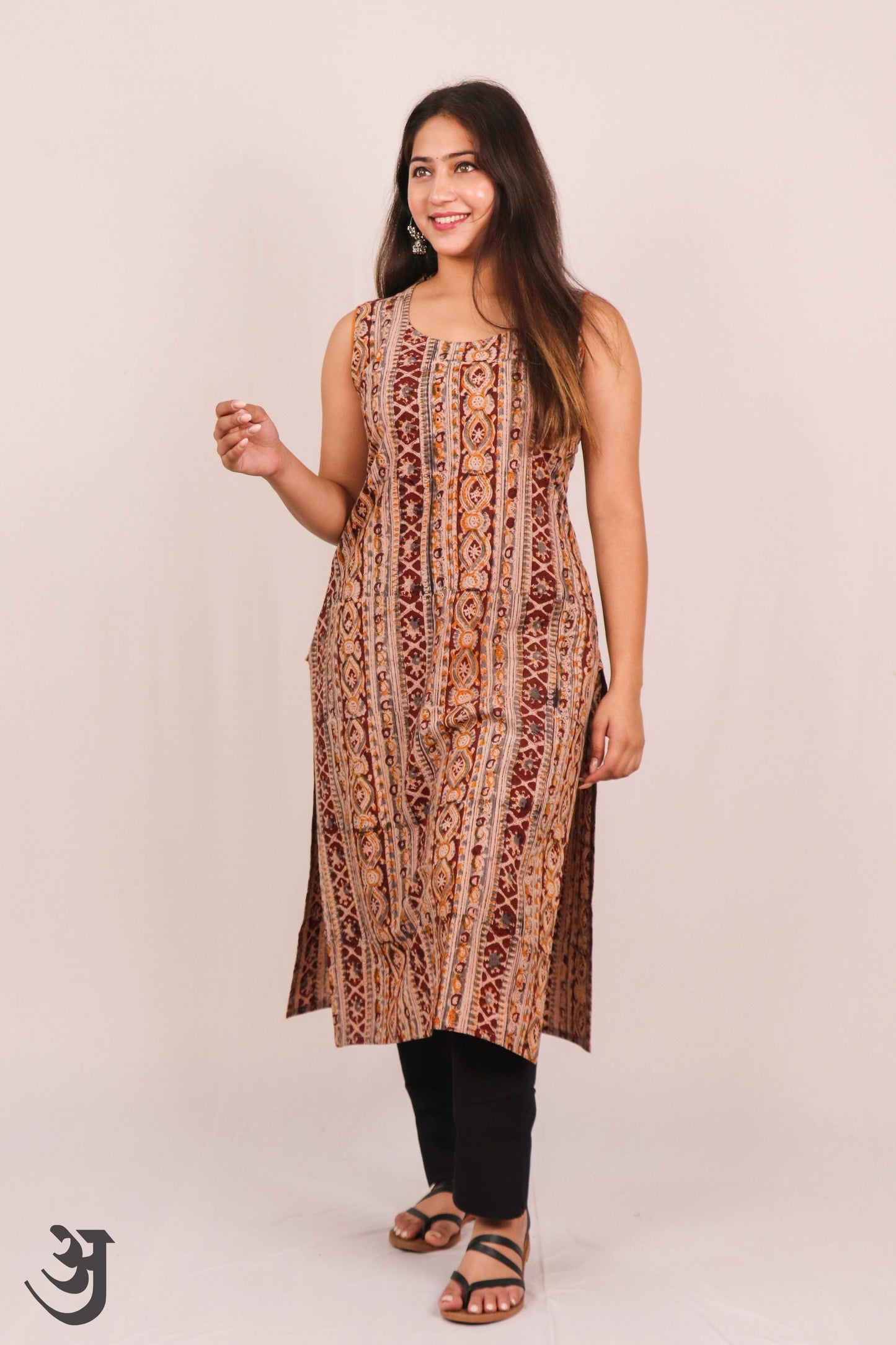 Brown Kalamkari Kurti