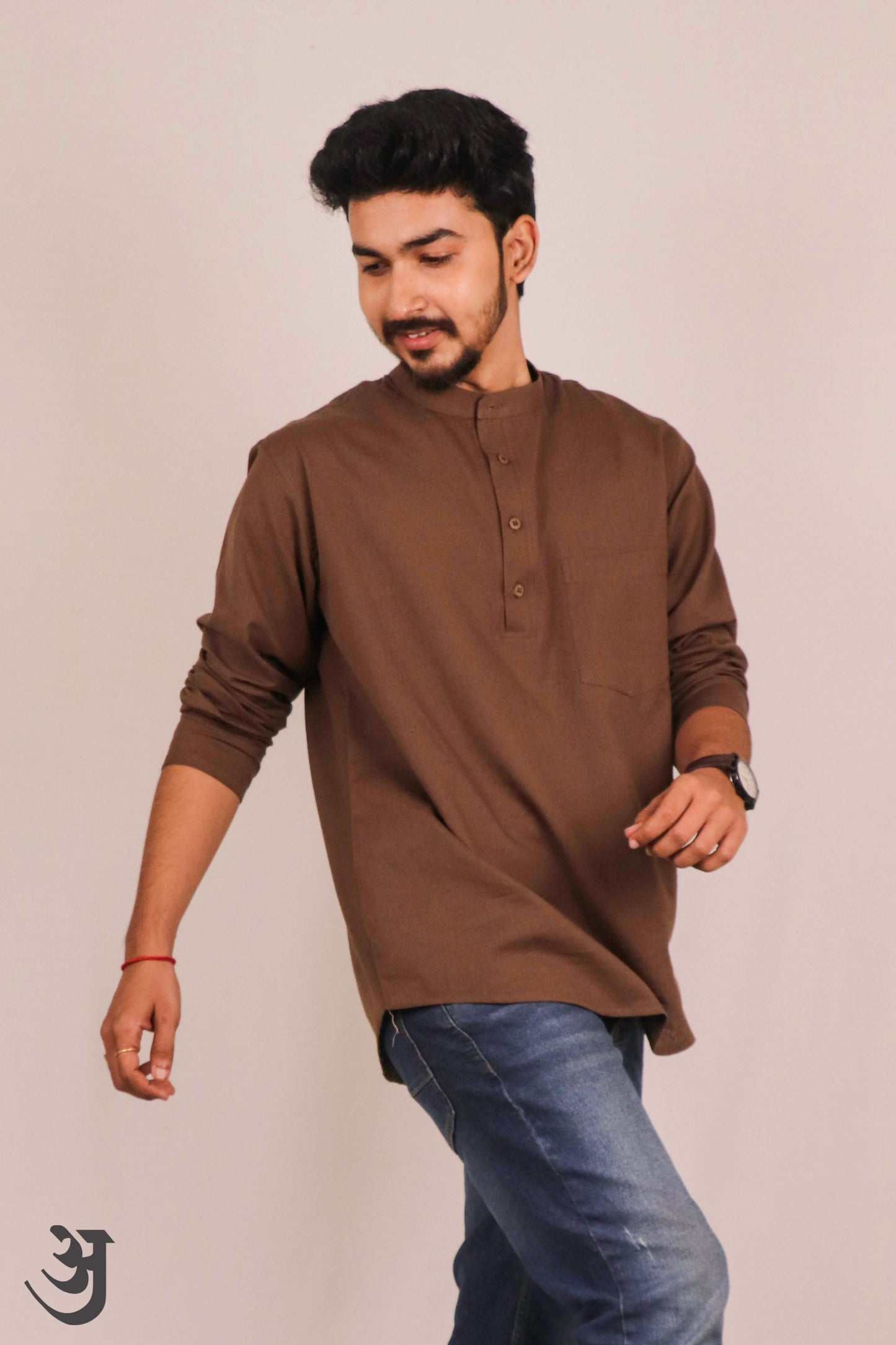 Brown Short Kurta