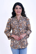 Kalamkari women's shirt green