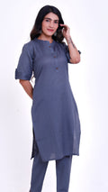 Grey Kurta pant set (office wear)
