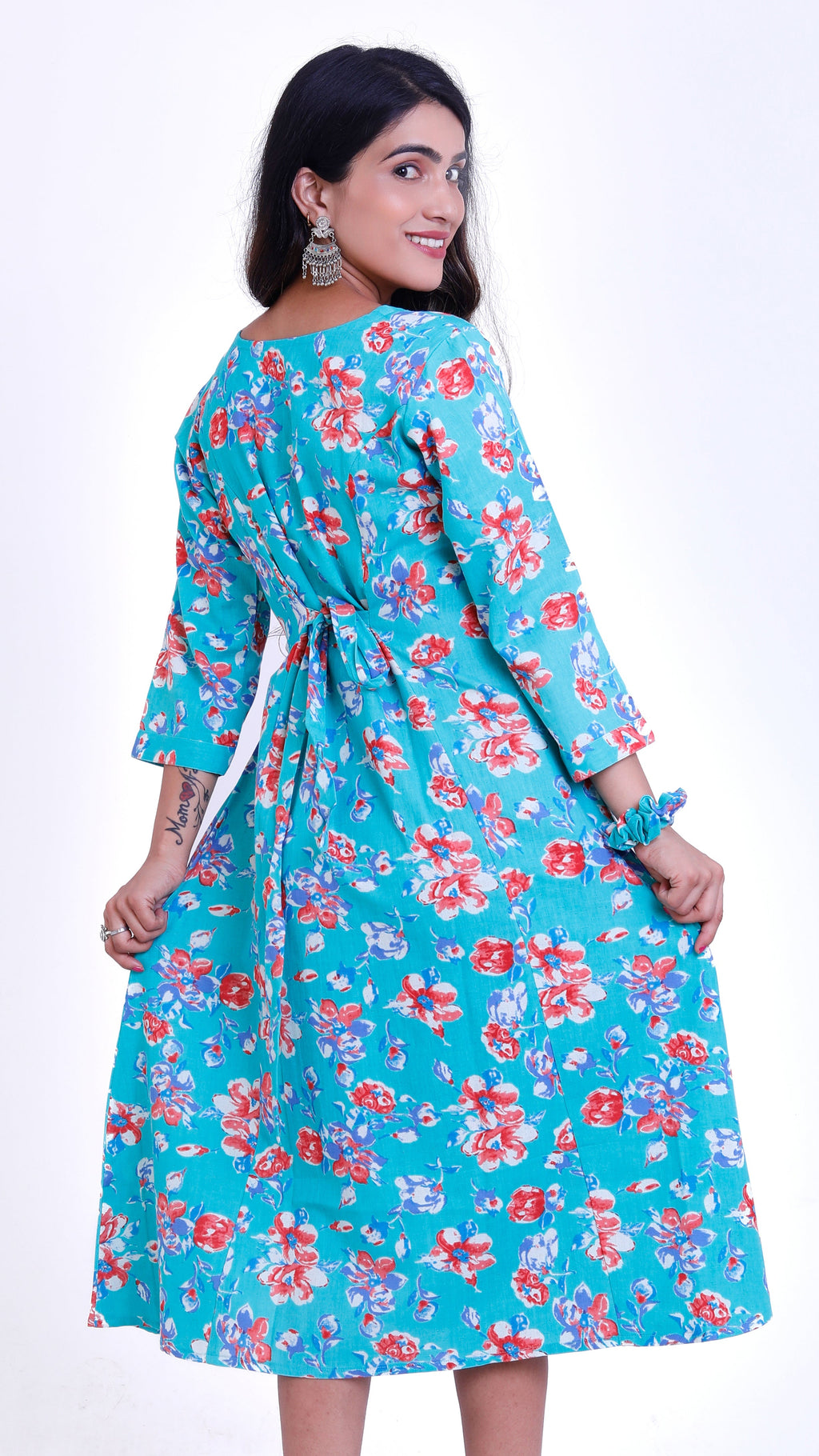 Light blue floral one piece