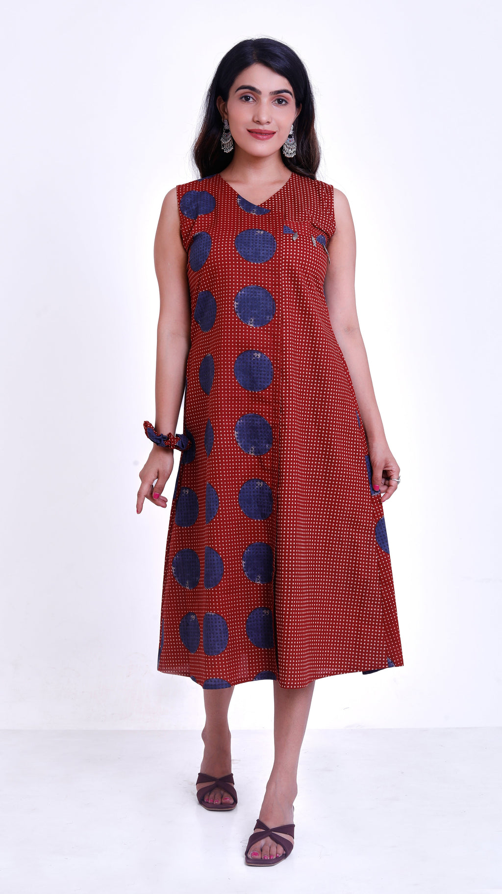 red cotton cambric one piece