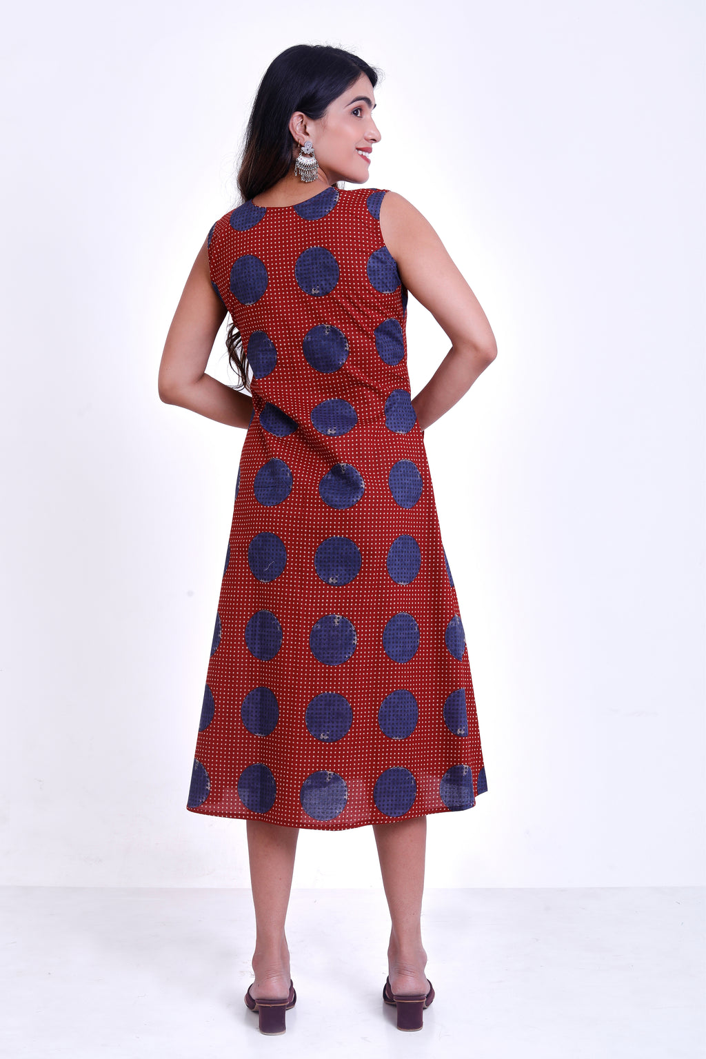red cotton cambric one piece