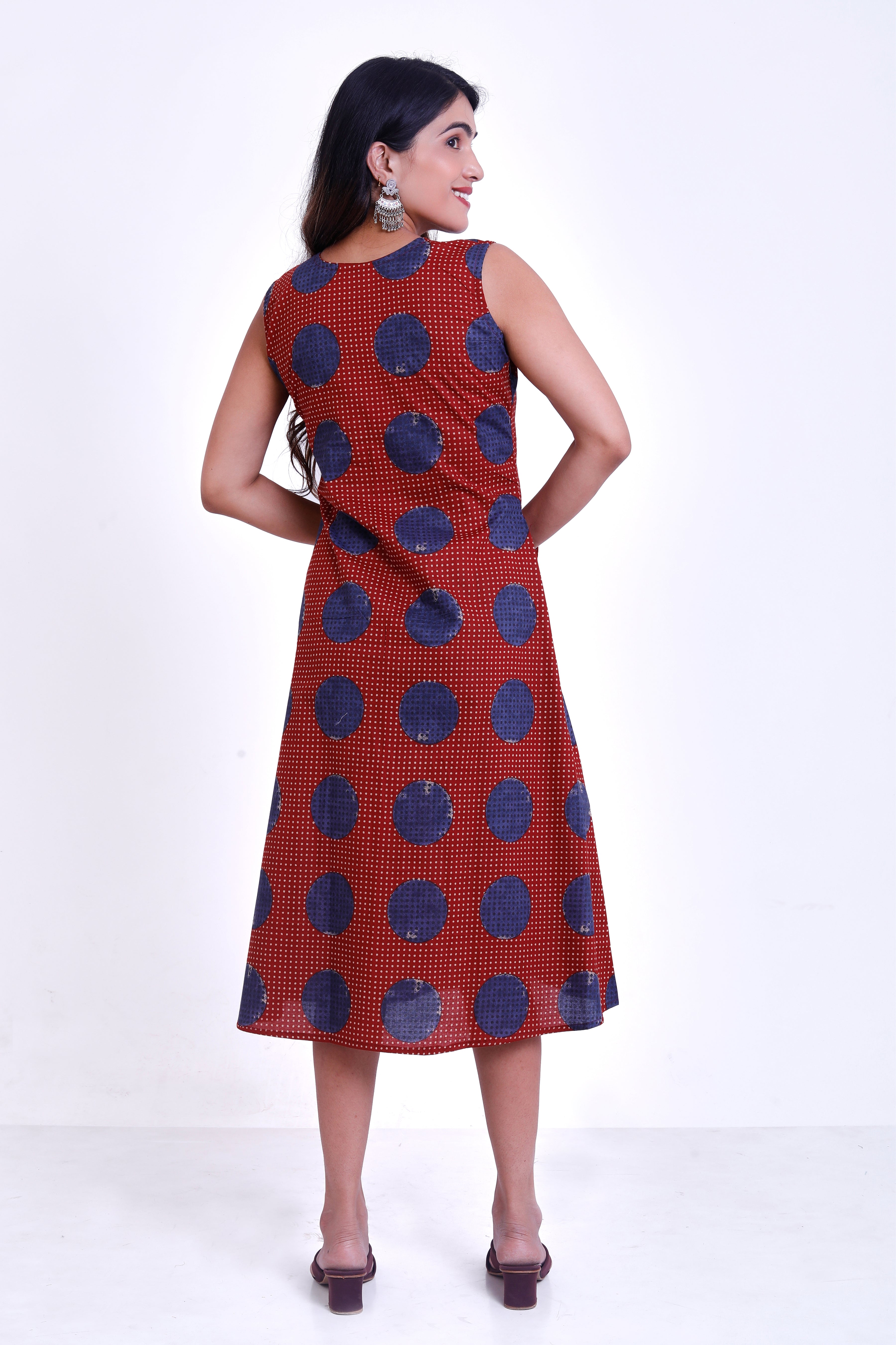 red cotton cambric one piece